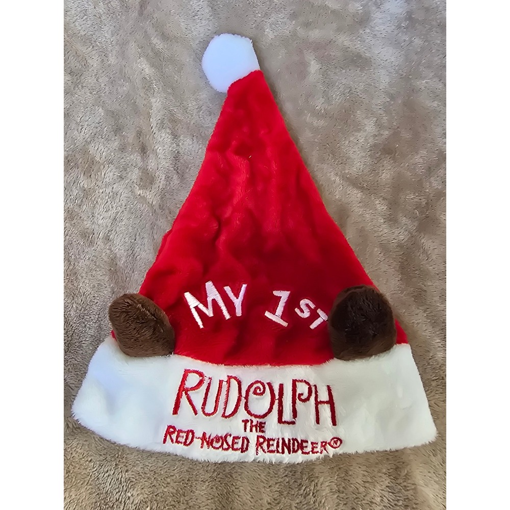 Rudolph the Red-Nosed Reindeer My 1st Christmas Baby Santa Hat and Plush Set